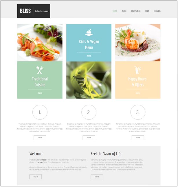 HTML5 Theme for Restaurant Website