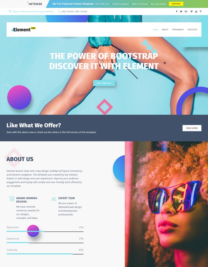 Free Responsive Design Agency Template Website Template