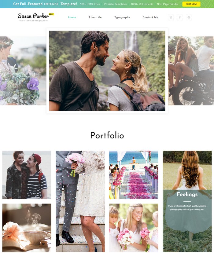 Free Responsive HTML5 Theme for Photo Site Website Template