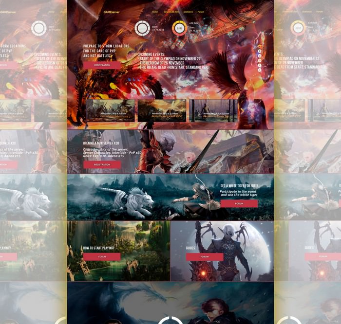 Game server L2-wow-aion PSD Template