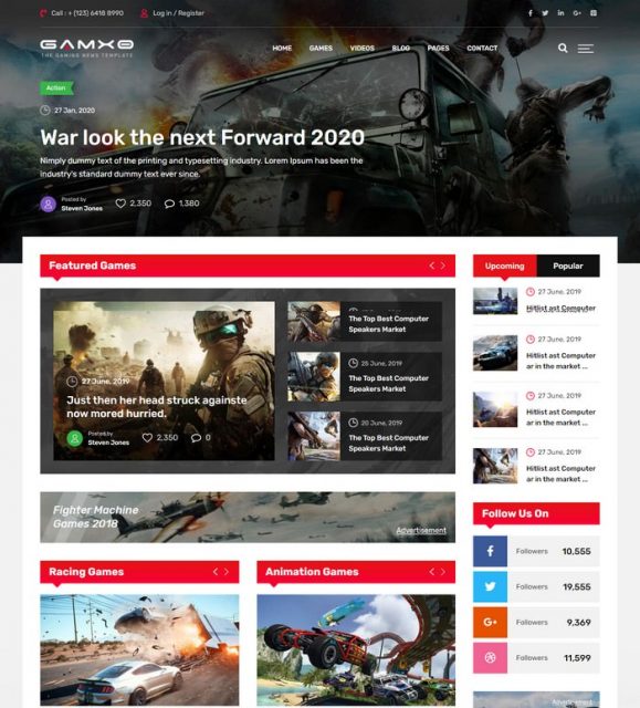 30+ Best Gaming Website Templates & Themes 2021 - Templatefor