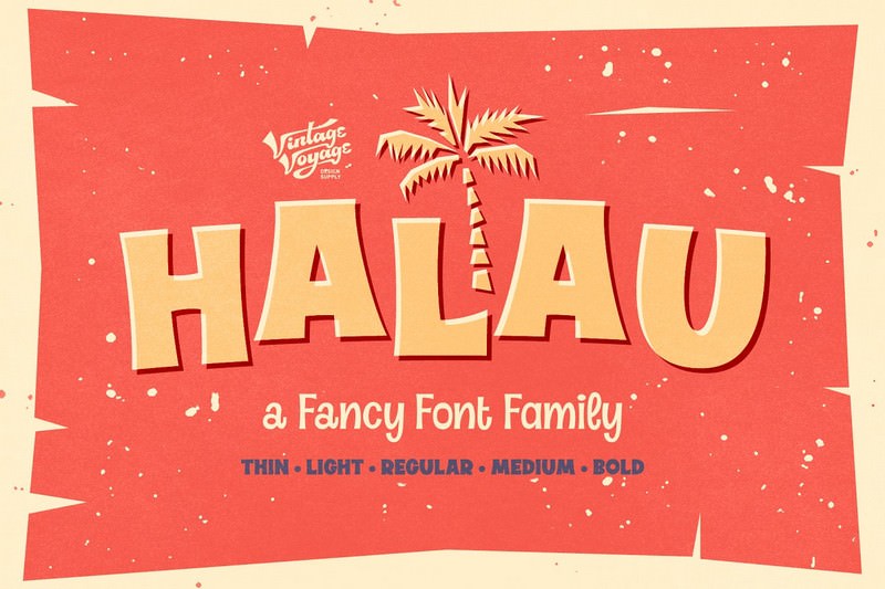 Halau • A Fancy Font Family