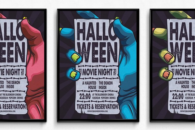 Halloween Movie Night Poster