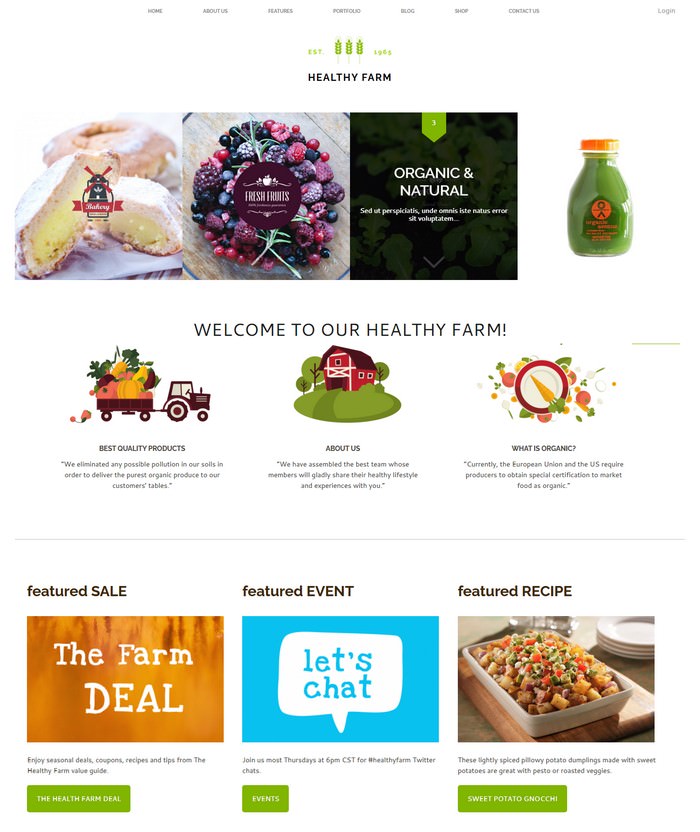 Healthy Farm Food & Agriculture WordPress Theme
