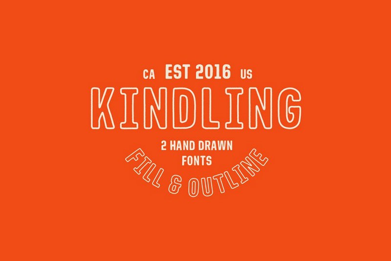 Kindling - Hand Drawn Font
