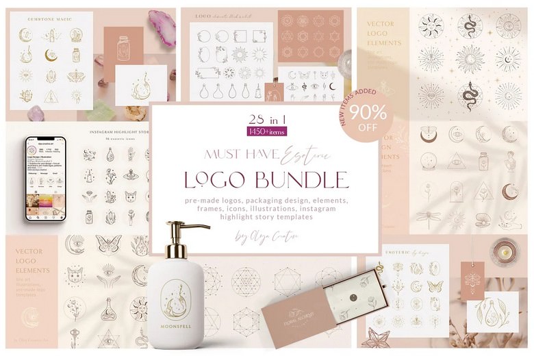 beautiful Packaging Design Logo Bundle EPS 10, SVG, AI, PNG, JPG, PDF