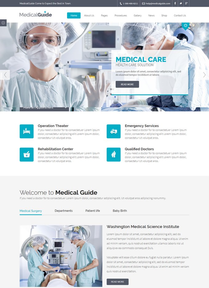 MedicalGuide - Health and Medical Template