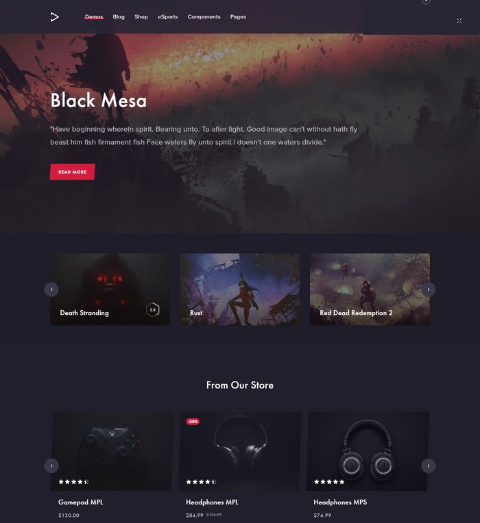 MonsterPlay - eSports and Gaming HTML Template
