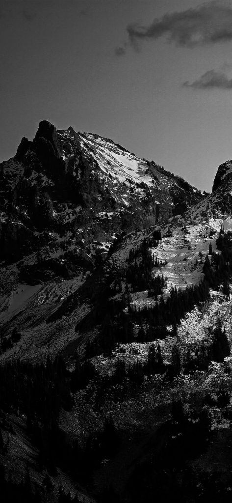 Mountains Black and White iPhone