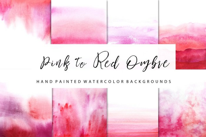 Red Watercolor ombre Backgrounds