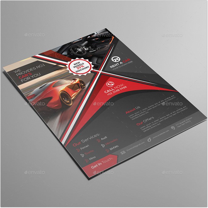 25 Best Car Rental Flyer Templates Psd Ai Format 19 Templatefor