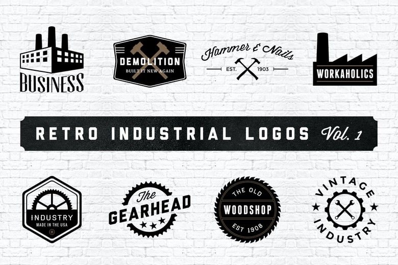 Retro Industrial Logos - Volume 1