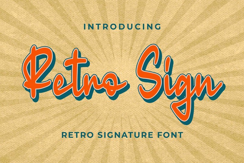 Retro Sign - Retro Signature Font