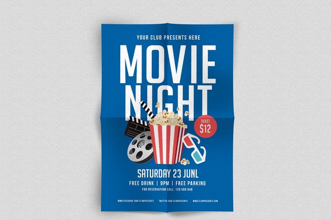 25+ Best Movie Night Flyer Templates 2019 - Templatefor