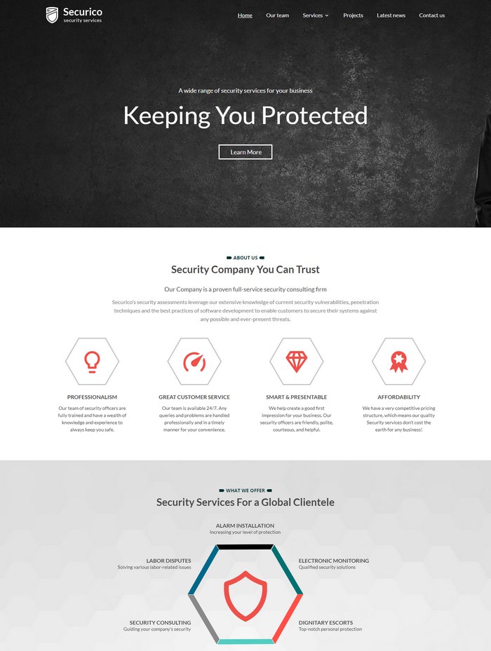 Securico - Security Responsive Modern HTML Website Template