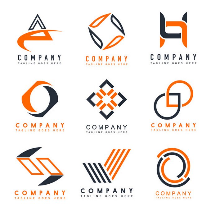 Set of Company Logo Design Ideas Vector