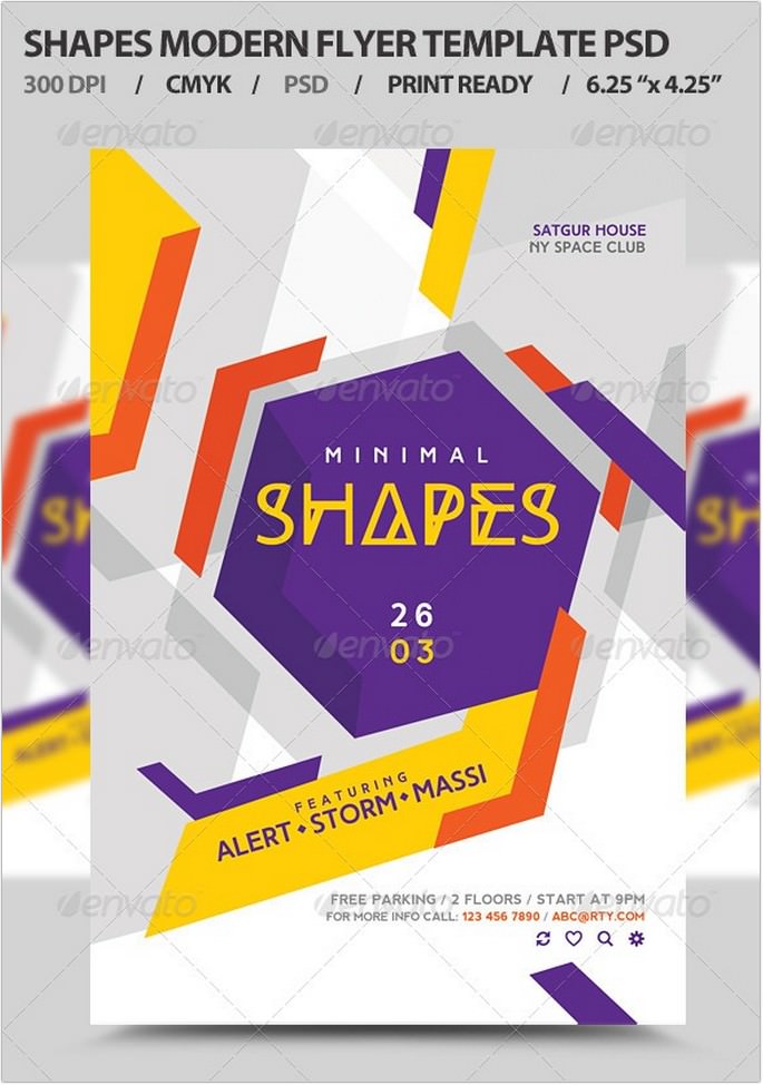 Shapes Flyer Template PSD