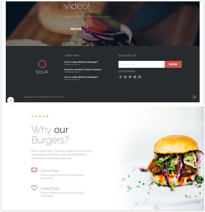 Restaurant with Online Ordering System Template