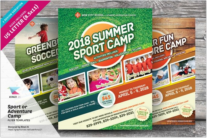 Sport or Adventure Camp Flyers