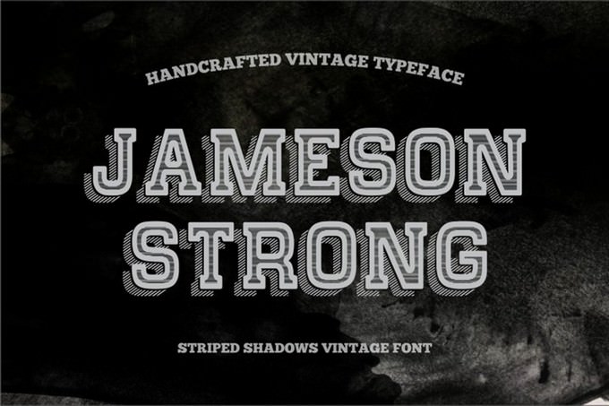 Striped Shadow Vintage Typeface