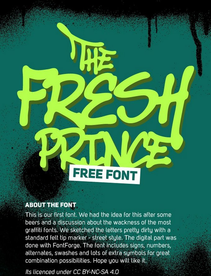 The Fresh Prince - free font