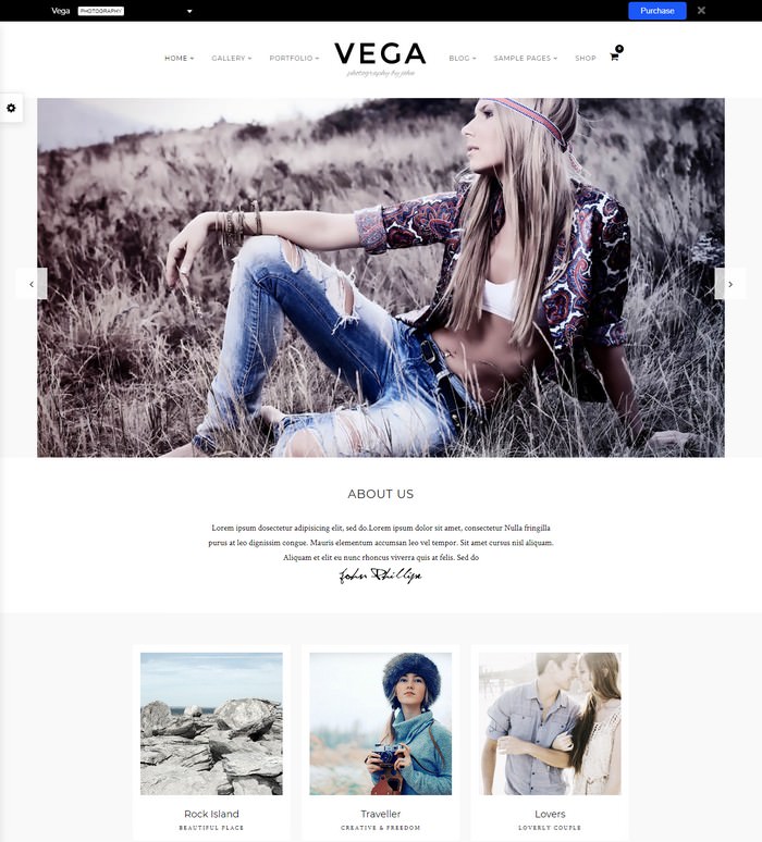 Vega Photography WordPress