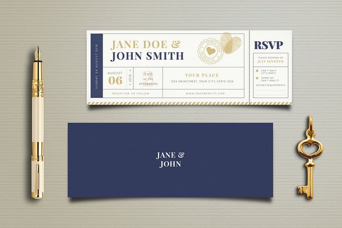 Wedding Invitation Ticket