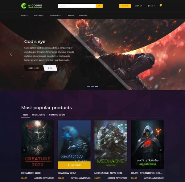 30+ Best Gaming Website Templates & Themes 2021 - Templatefor
