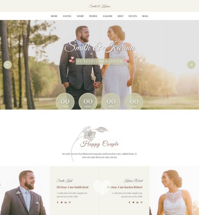 60+ Best Wedding Website Templates Free & Premium 2023 - Templatefor