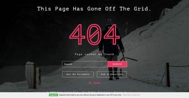 Berg Error Page Free Website Template