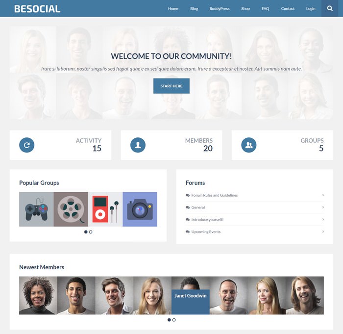 Besocial - BuddyPress Social Network & Community WordPress Theme