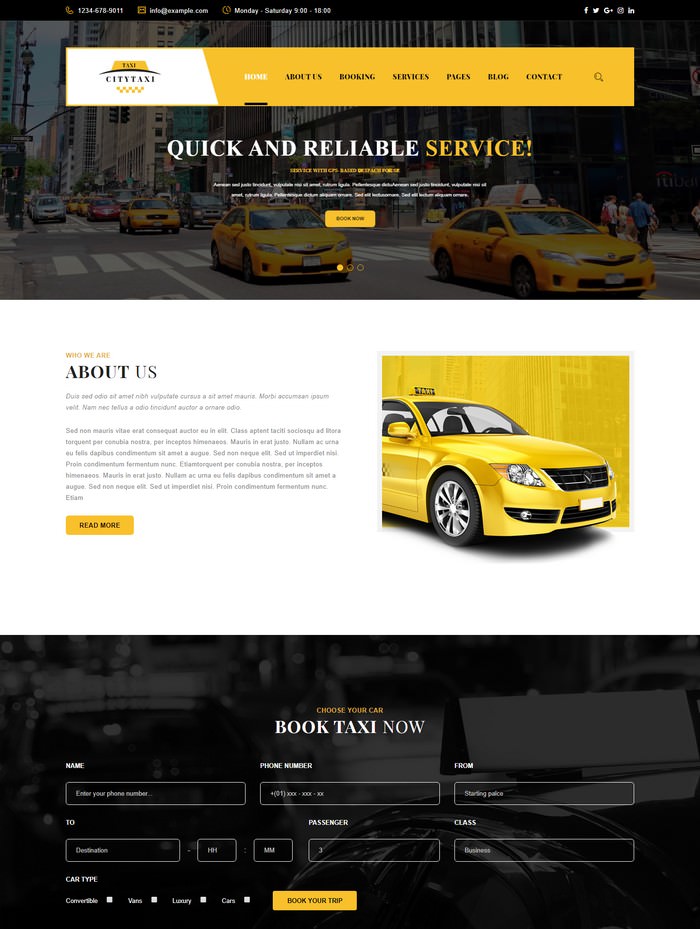 31 Best Taxi Website Templates 2020 Templatefor