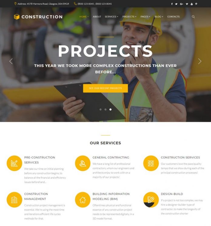 60+ Best Architecture Construction HTML5 Website Templates 2020 ...