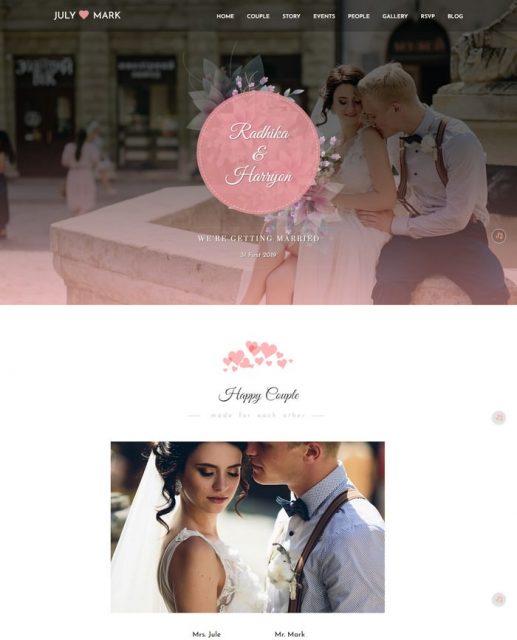 60+ Best Wedding Website Templates Free & Premium 2023 - Templatefor