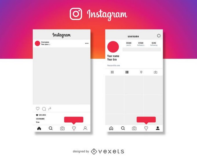 Instagram Post And Profile Mockup