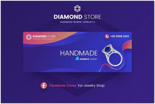 Diamond Jewelry Facebook Cover Template