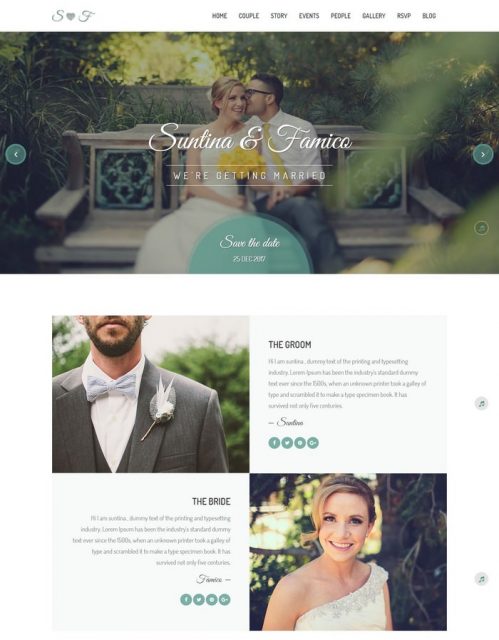 60+ Best Wedding Website Templates Free & Premium 2023 - Templatefor