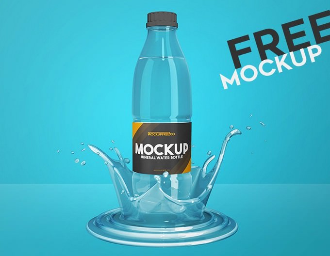 Mineral Water Bottle – Free PSD Mockup