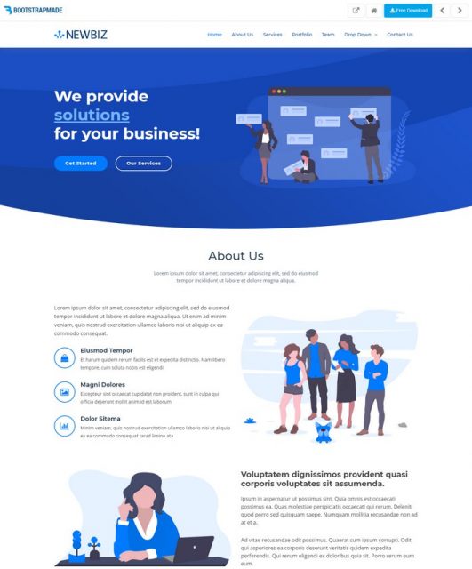 about us page template bootstrap