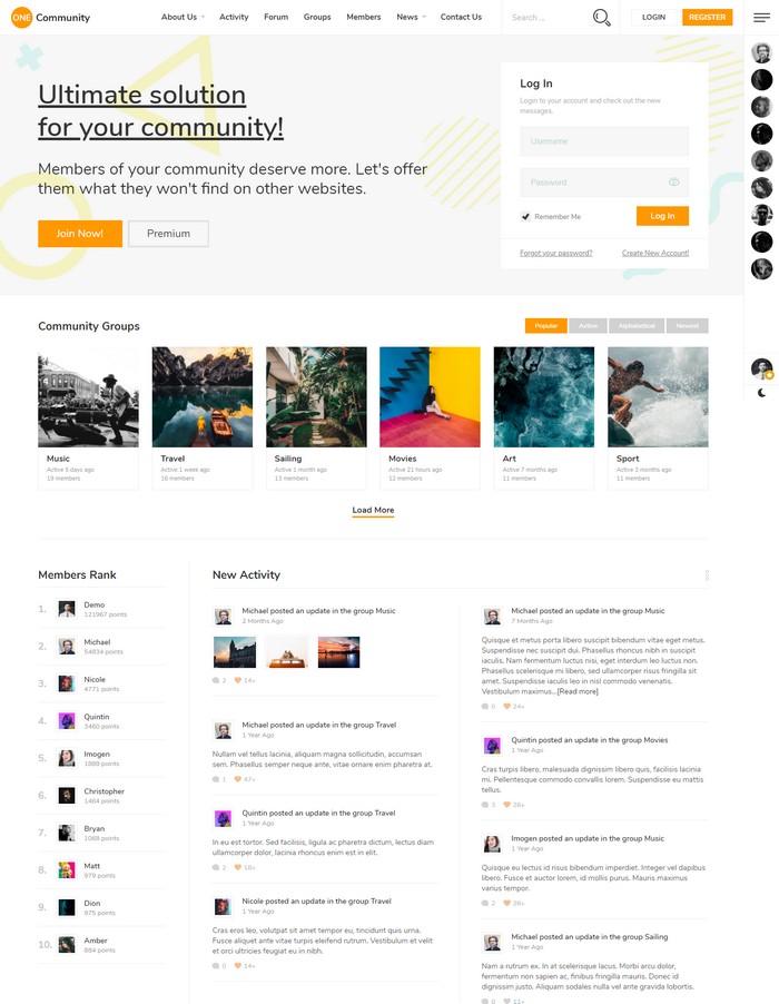 OneCommunity - BuddyPress Theme