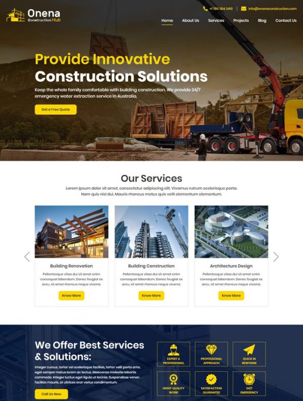 60+ Best Architecture Construction HTML5 Website Templates 2020 ...