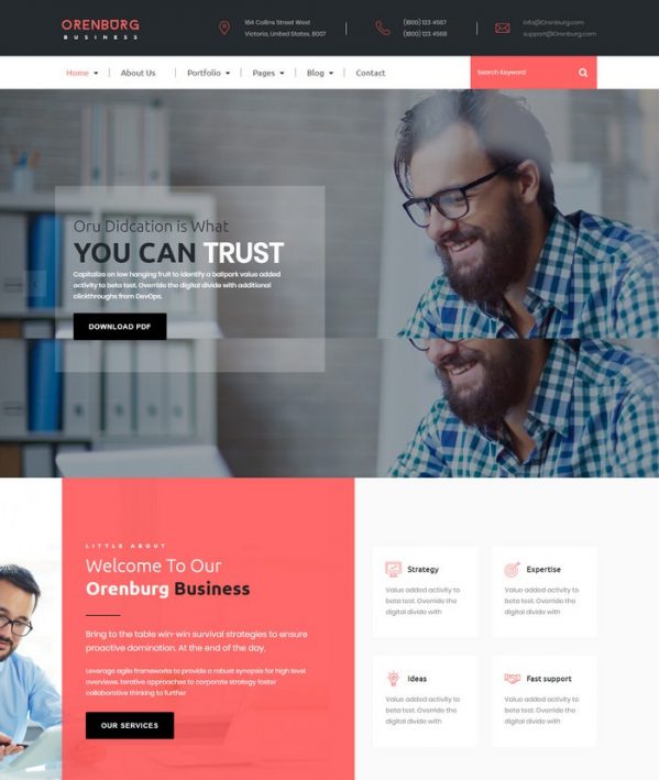 58+ Best Consulting Website Templates 2018 [Free & Premium] - Templatefor