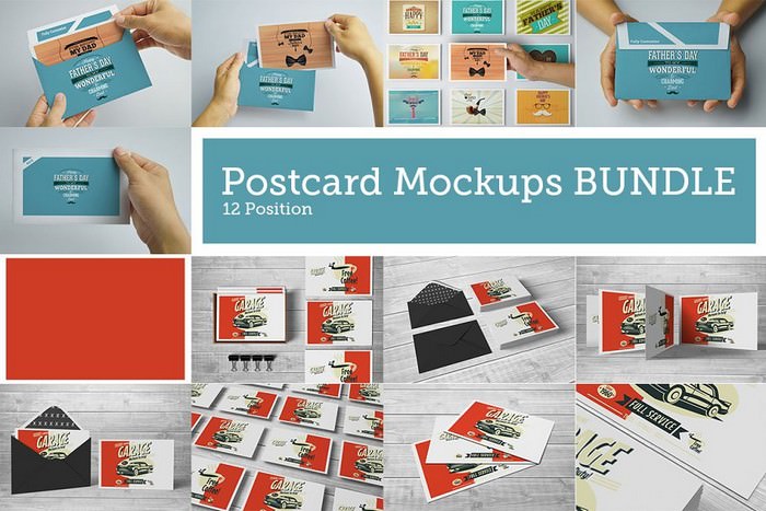 Postcard BUNDLE Mock-Ups