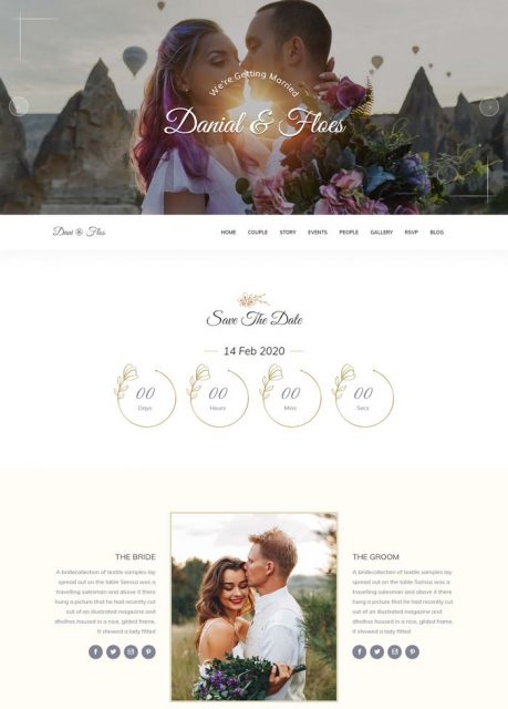 60+ Best Wedding Website Templates Free & Premium 2023 - Templatefor