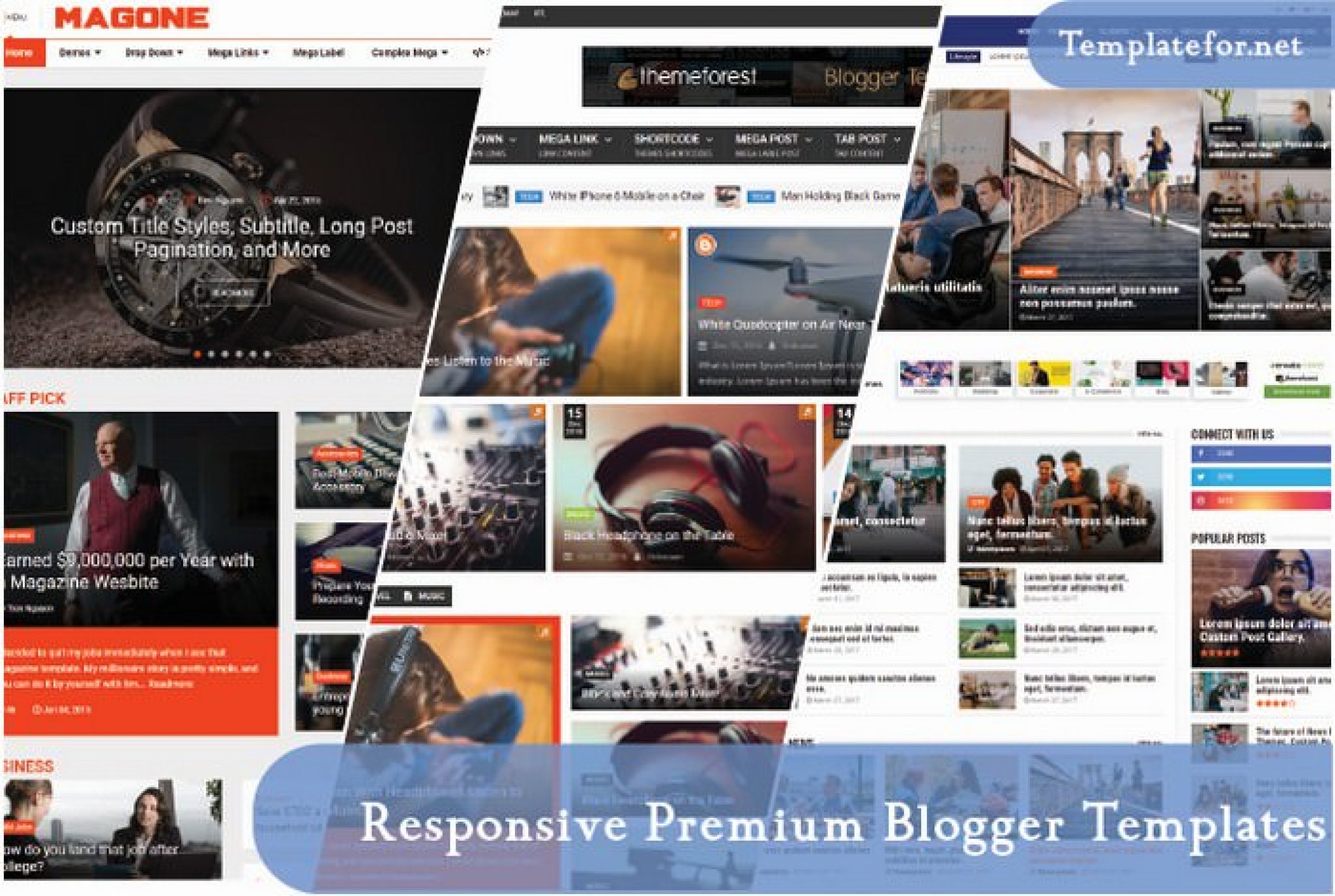 40 Best Responsive Premium Blogger Templates 2024 - Templatefor