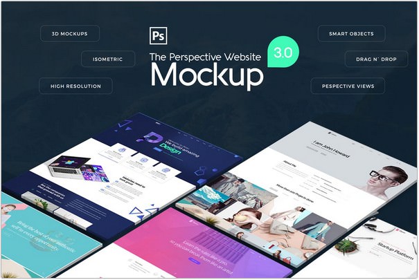 The Pespective Website Mockup 3.0