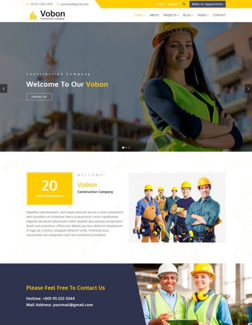 60+ Best Architecture Construction HTML5 Website Templates 2020 ...