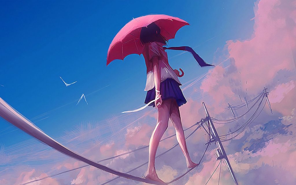 1920×1200-Anime Girl Walking On rope