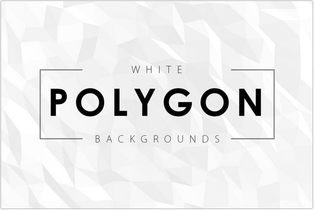12 White Polygon Backgrounds