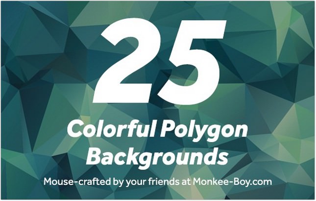 25 Colorful Polygon Backgrounds